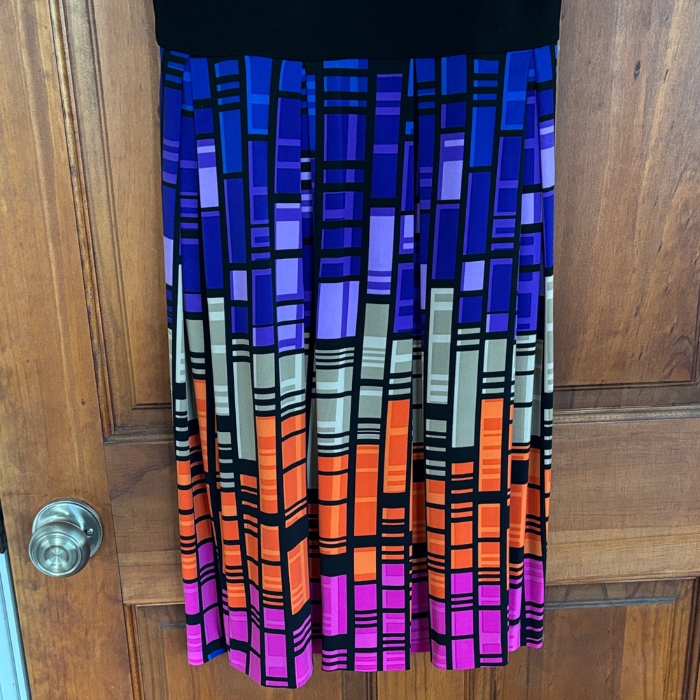 Donna Ricco Multicolor Geometric Midi Dress - Picture 5 of 6